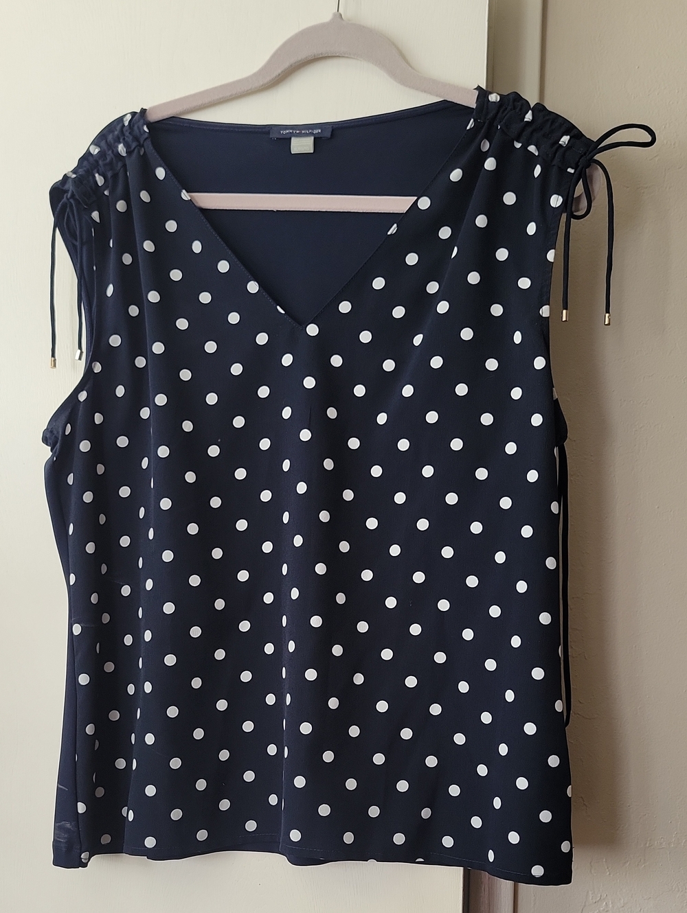 Tommy Hilfiger Navy Top with Cream Stripe